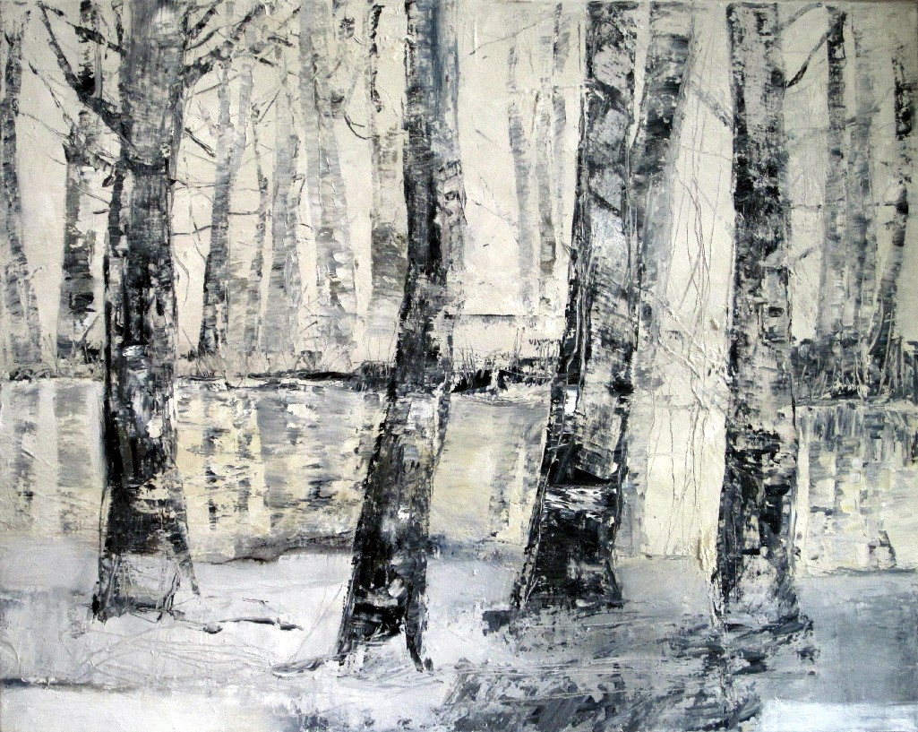 Wald, 2014, Öl auf Leinwand, 80 x 100 cm